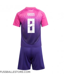 Günstige Deutschland Toni Kroos #8 Auswärts Trikotsatzt Kinder EM 2024 Kurzarm (+ Kurze Hosen)